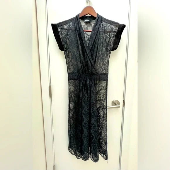 lace black dresses for juniors Nicolette's Couture Girls' Black Paisley Lace Dress, 2T main image 0
